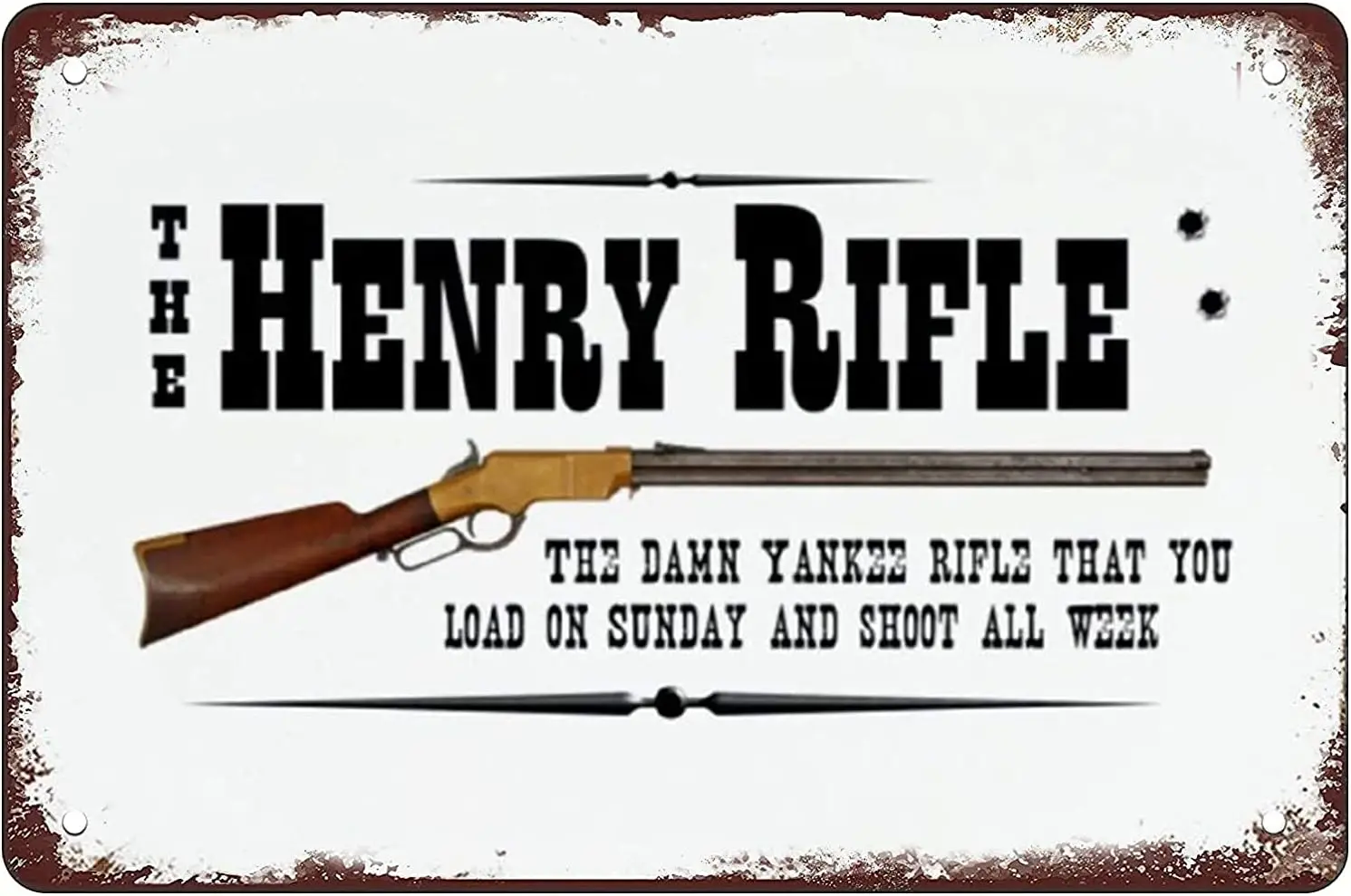 Henry Rifle Retro Funny Tin Sign Garage Home Decor Bars Art Poster Vintage Bakery Kitchen Cafe Wall Decoration
