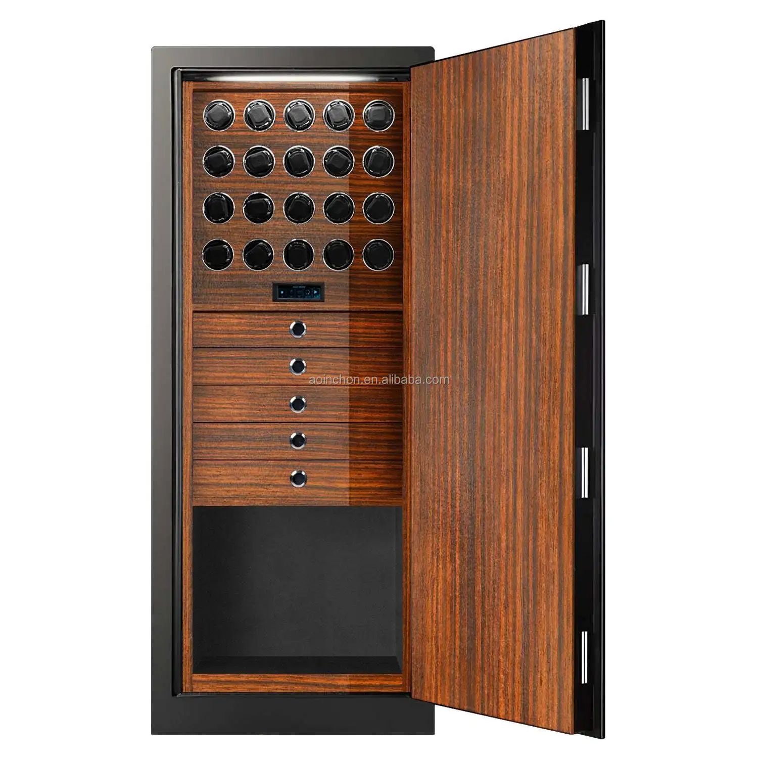 Watch winder safe high-end watch jewelry safe can be customized in various colors/logos/leather factory straight hair