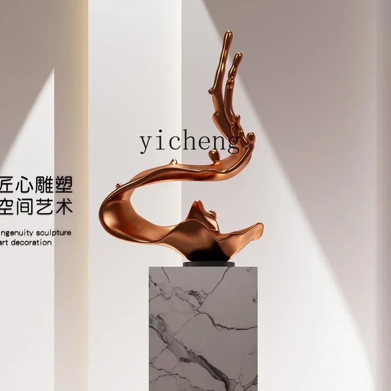 BJ-16   Abstract Art Irregular Sculpture Floor Ornament Villa Hotel Lobby Light Luxury High-end Decoration