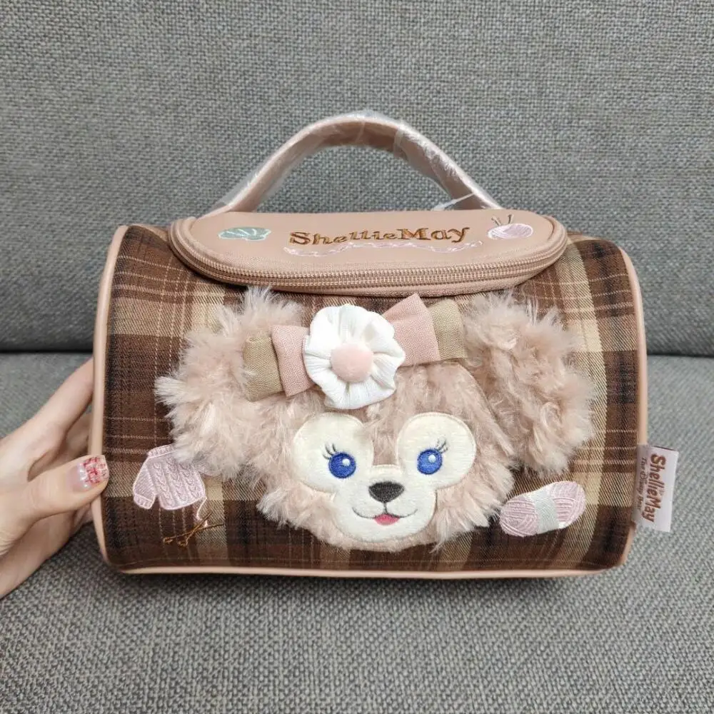 

Плюшевая кукла Дисней Шеллимей 22 см, сумка для хранения косметики из искусственной кожи, двухслойная, на молнии, большая вместимость, подарок на день рождения для девочки