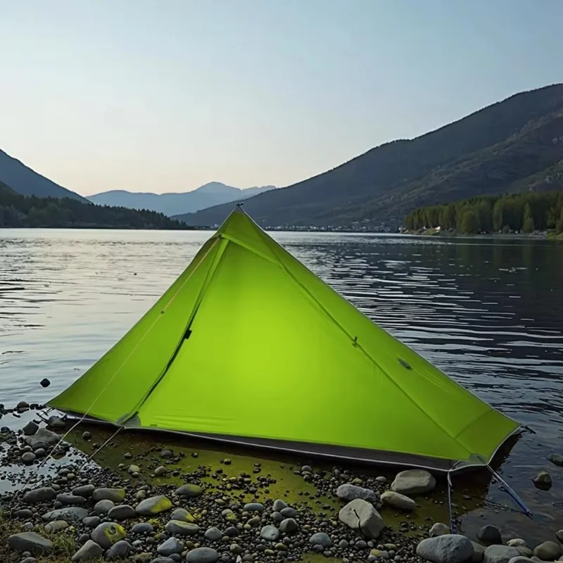 2025 خيمة تخييم خارجية خفيفة للغاية بطبقة مزدوجة مقاومة للماء 3 و4 مواسم بدون أقطاب