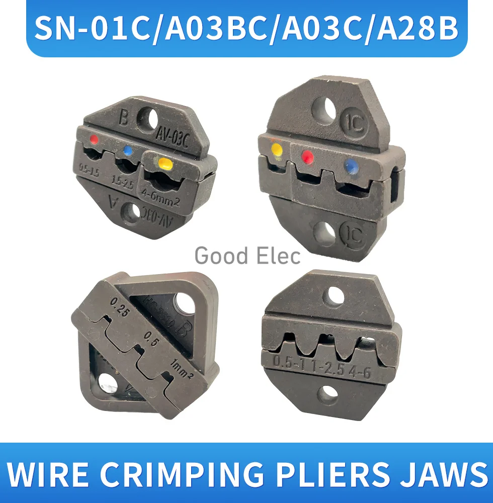 SN-01C,SN-03BC,SN-03C,SN-28B Die Sets for SN Series pliers 0.25-6.0mm² CRIMPING PILER Crimping machine one set