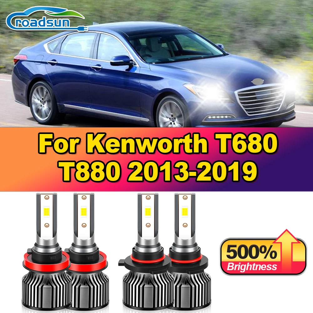 

240W Canbus LED Headlight Bulbs 40000LM Front Lamps 6000K 12V Auto Lights For Kenworth T680 T880 2013-2015 2016 2017 2018 2019
