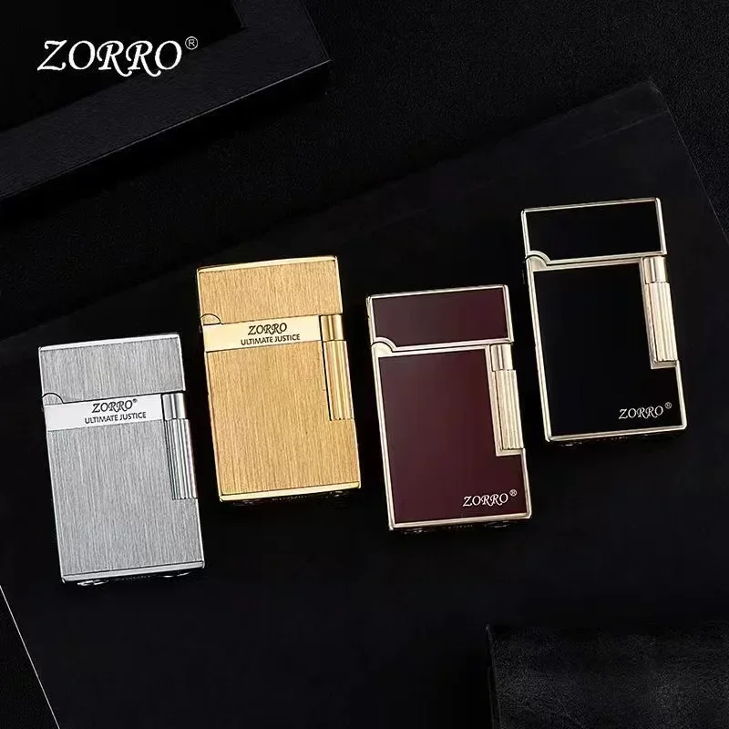 ZORRO 612 Side Wheel Sound Kerosene Lighter Creative Retro Color Shell Windproof Metal Lighter Men\'s Gift Cigarette Accessories