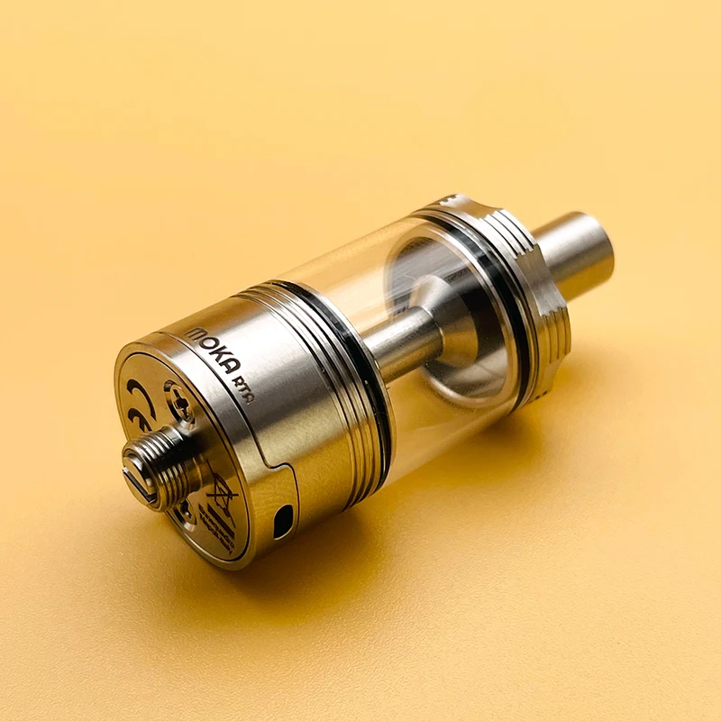 

Распылитель DSX Moka RTA, 22 мм, 4,5 мл, 316ss, с одной катушкой, восстанавливаемый бак, нижний воздушный поток, 3 камеры, сменные и 7 штифтов