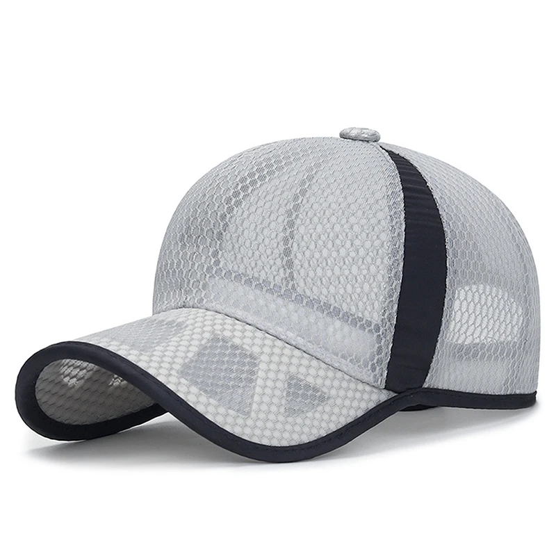 Hollow Mesh Cycling Sports Cap Unisex Breathable Snapback Hat Summer Baseball Caps Fitness Casquette Casual Running Visors Hats