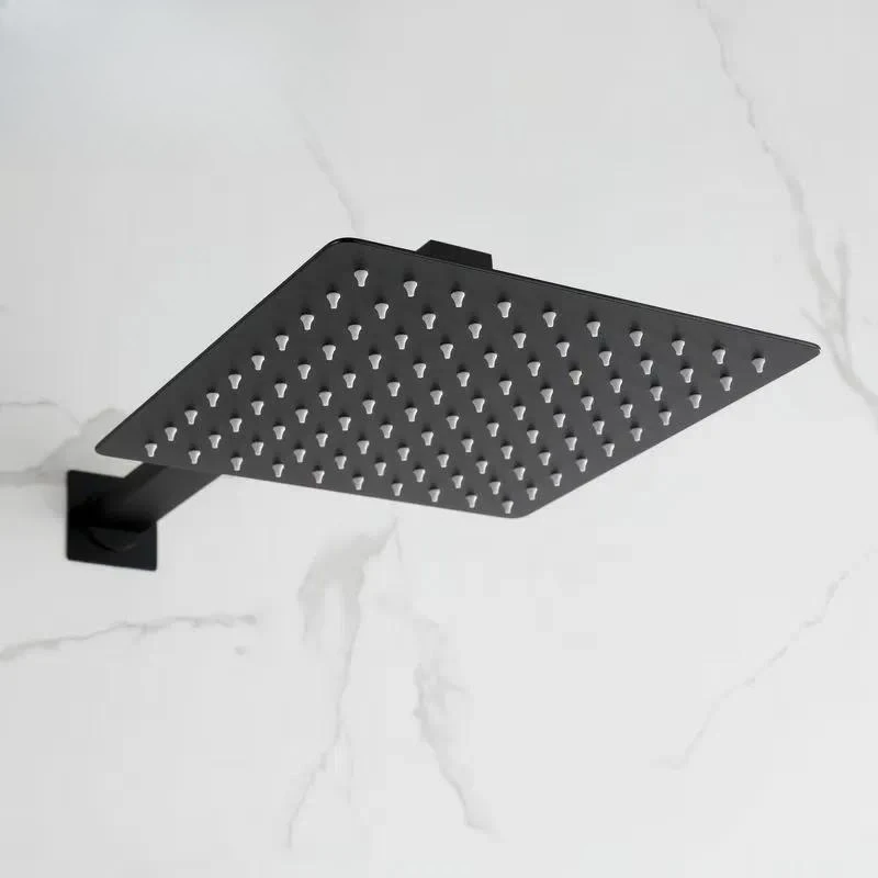 Two Function Brass Rain Shower Set System 12 Inch Deluxe Wall Mounted Ceiling Shower Head Kit