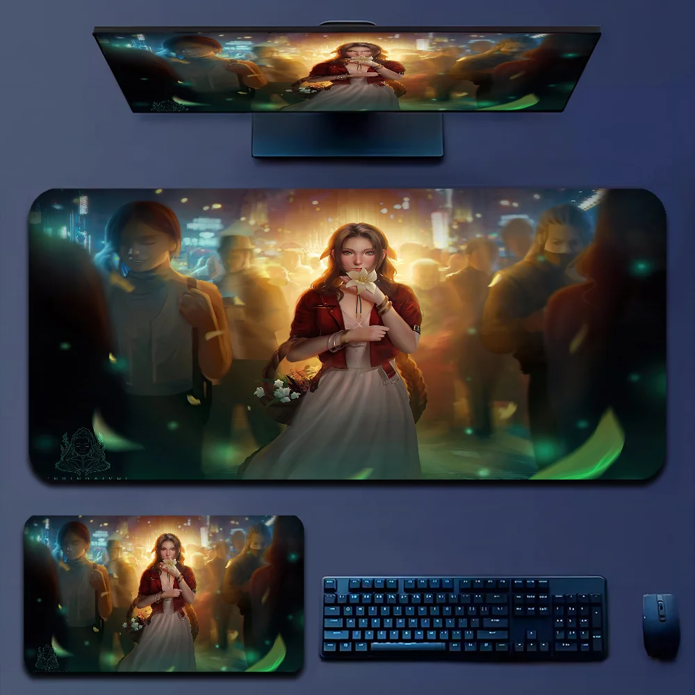 Final Fantasy Animation Office Computer Desk Mat Table Keyboard Big Mouse Pad Laptop Cushion Non-slip For PC Mouse Carpet