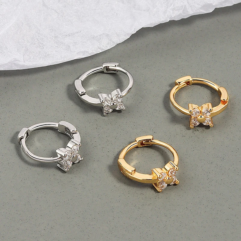 2pc Edelstahl kleine huggies Reifen Ohrringe für Frauen winzige Kristall Zirkonia Anhänger Knorpel Ohrringe Piercing Schmuck – Detail 16