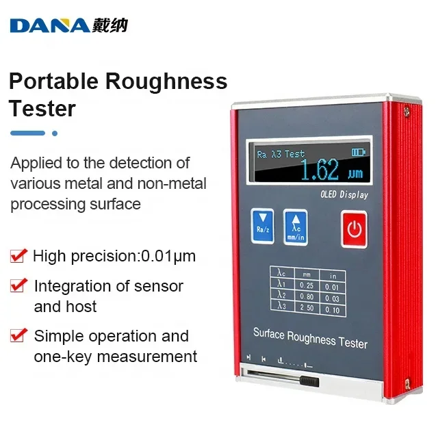 DANA-S220 Digital Portable High Accuracy Surface Roughness Meter test instruments Ra Rz Rq nondestructive testing equipment