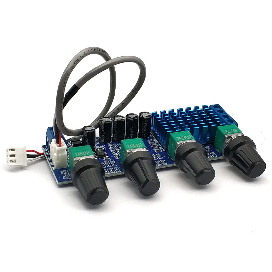 Placa amplificadora Digital de Audio estéreo 80W * 2 TPA3116 TPA3116D2 altavoz bajo Mediant Tweeter placa de ajuste de tono DC12-24V 5A