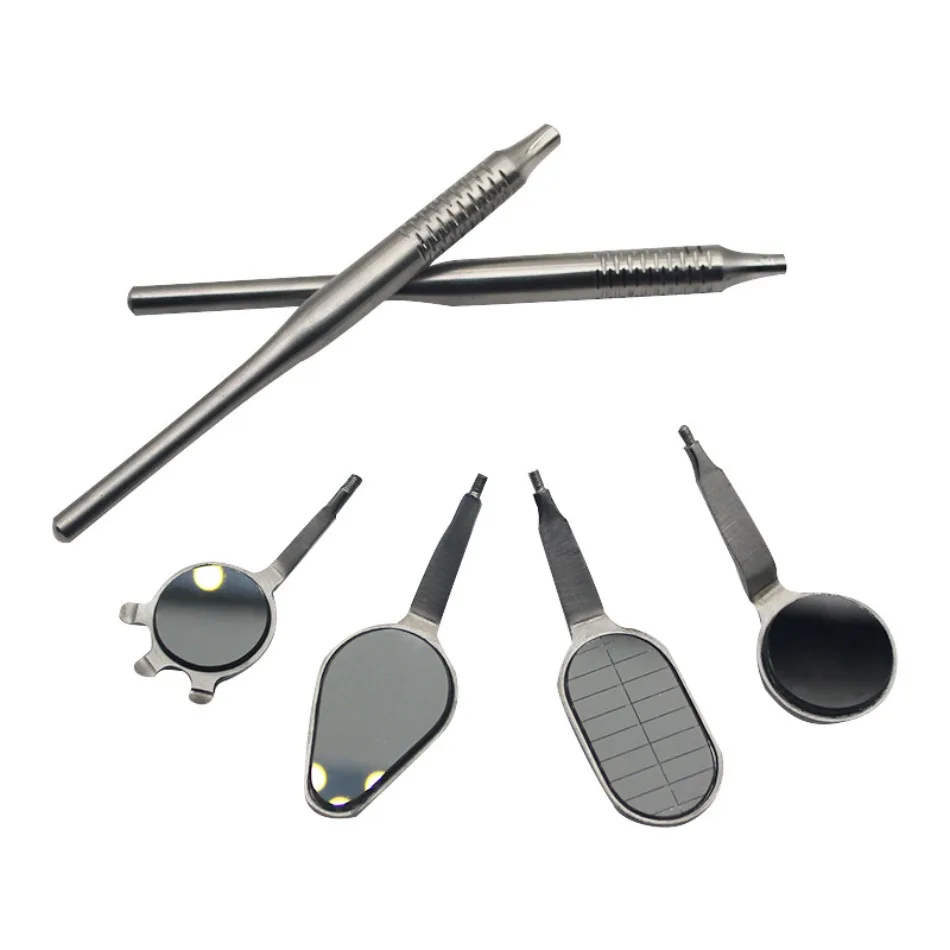 Dental Stainless Steel Oral Mirror Flat Mirror with Handle Mouth Mirror Mouth Lens Handle Comfortable