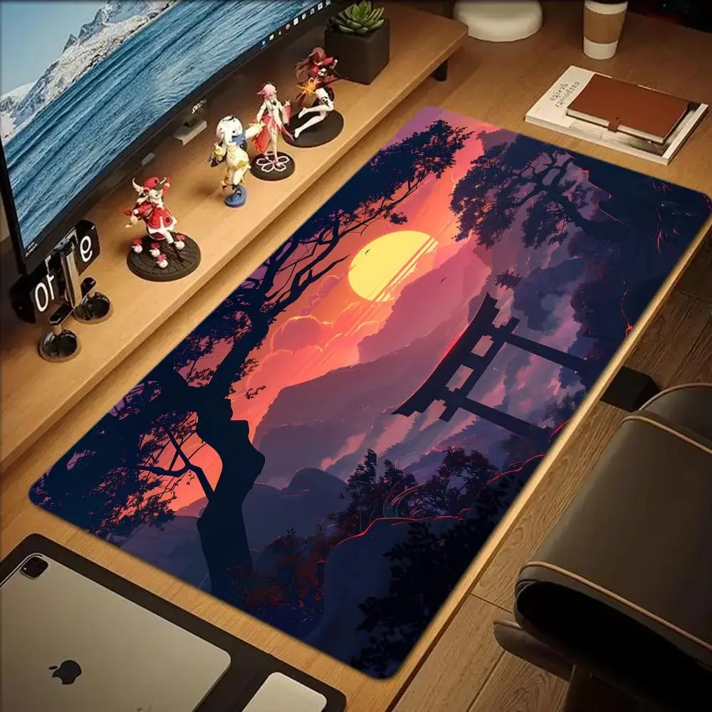 

Sunset Scenery Art Mouse Pad Large Computer Office Game Table Mats XXL Rubber Anti-slip Gaming Keyboard Mousepads Long Desk Pads