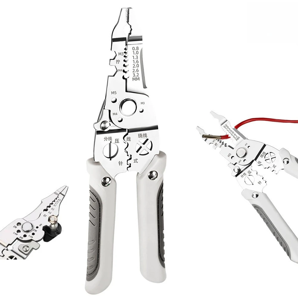 Alicate Multifuncional Decapador Crimpador e Torcao de Fios Kit Completo para Eletricista e Técnico
