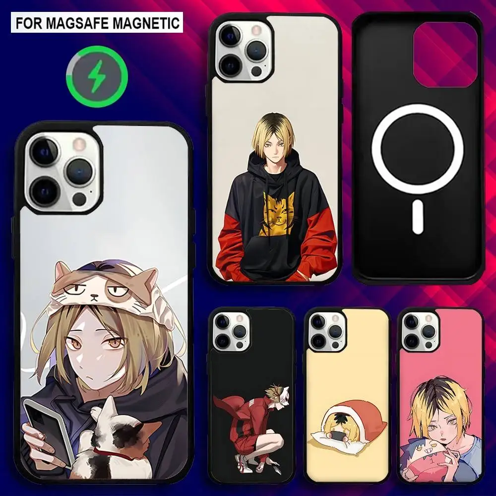 

Anime H-Haikyuu Nekoma Phone Case For iPhone 17,16,15,14,13,12,11,Pro,Max,Plus,Mini,SE4,E Magnetic Magsafe Wireless Charging