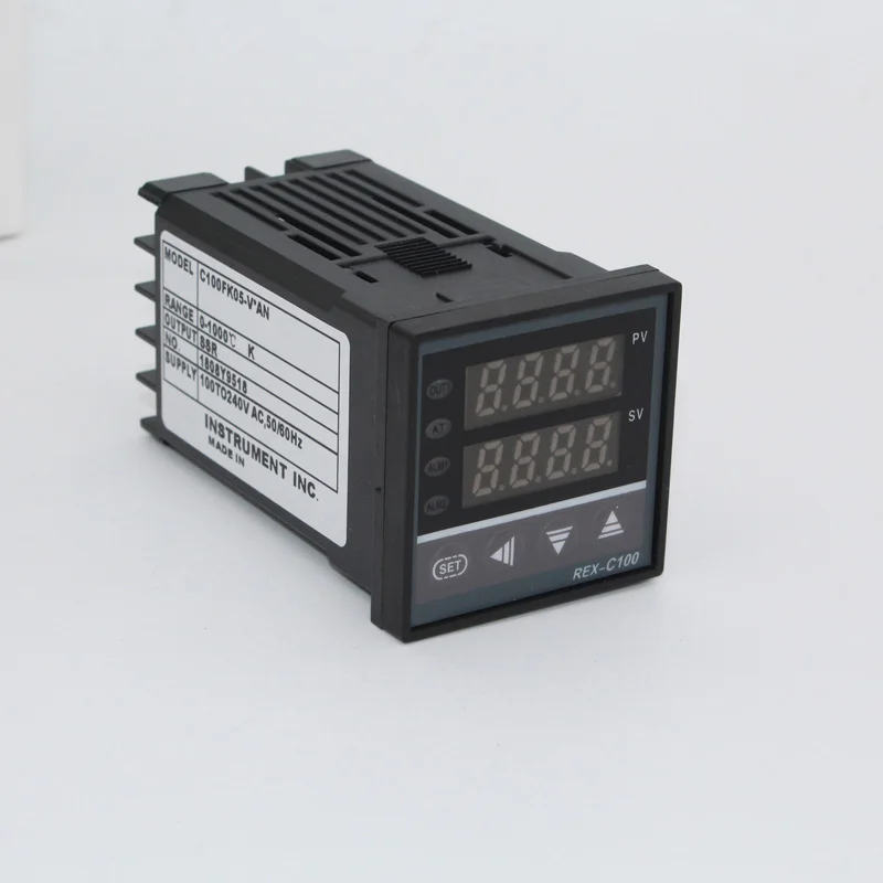 REX-C100FK05-V*AN 0-1000 degree temperature controller with SSR heat sink and thermocouple digital PID thermostat