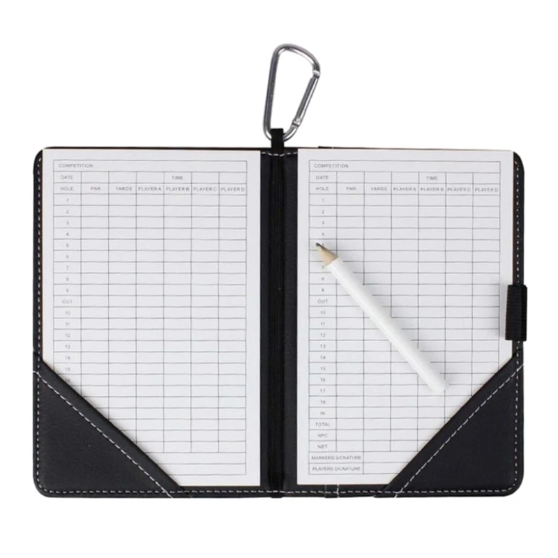 Leather Scorecard Holder with Scorecard Golf Score Card Book