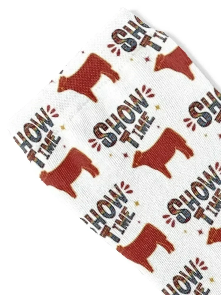 Livestock Showing - Show Time - Show Steers Socks funny sock gift new year soccer anti-slip Socks Female Men's