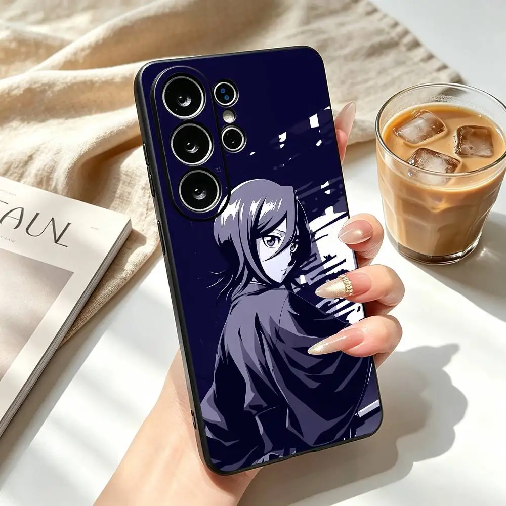 Bleach Rukia Hot Blooded Anime  Phone Case Black Silicone Soft For Samsung S26,S25,S24,S23,S22,S21,S30,Ultra,Plus,Fe,Lite
