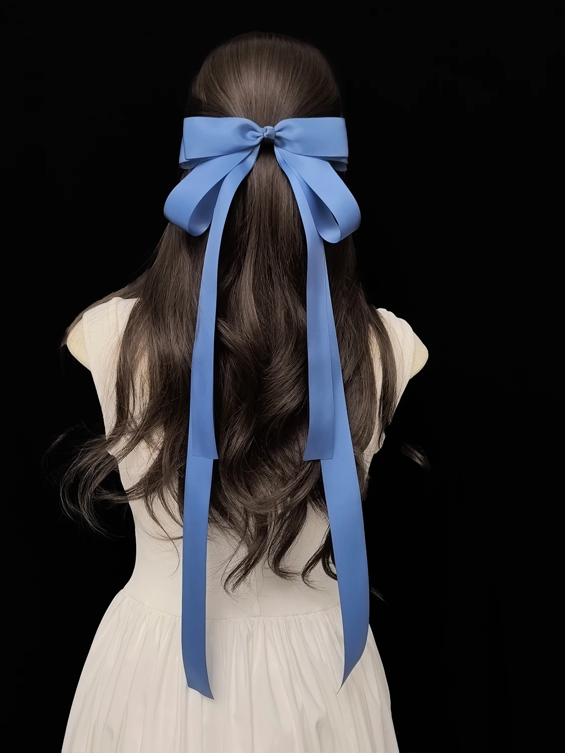 

Original Hanfu Hair Accory Large Knot Hair Clip Girl Silk Ribbon New Chinese Sle Spring Clamp Faionable Adul...