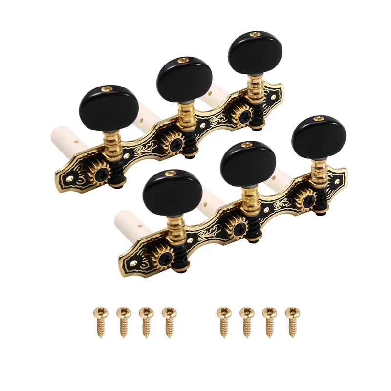 

A99I-Steel Pegs Machine Heads For Classical Acoustic Guitar, 1 Set Tuner With Left+Right Configuration