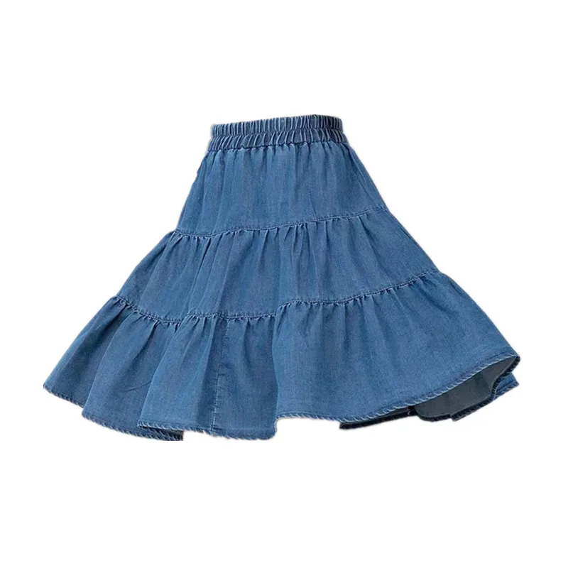 High Waist blue black jeans Skirts, Korean sexy cotton mini skirts,Fashion Ruffles Denim Skirts plus size jean
