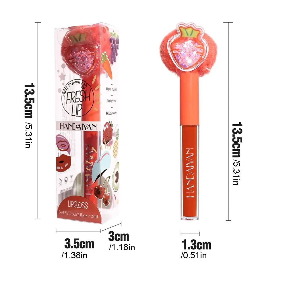 Fruit Pluche Hoofd Lip Glazuur Hydraterende Langdurige Matte Lipgloss Gladde Waterdichte Matte Lippenstift Party