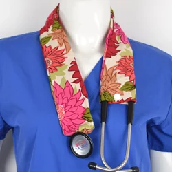 Hennar stethoscope cover cotton material in red