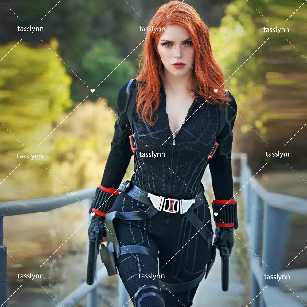 الأرملة السوداء تأثيري حلي كرنفال ناتاشا رومانوف معركة الملابس خارقة بذلة يتوهم هالوين ازياء الفيلم Endgame #2