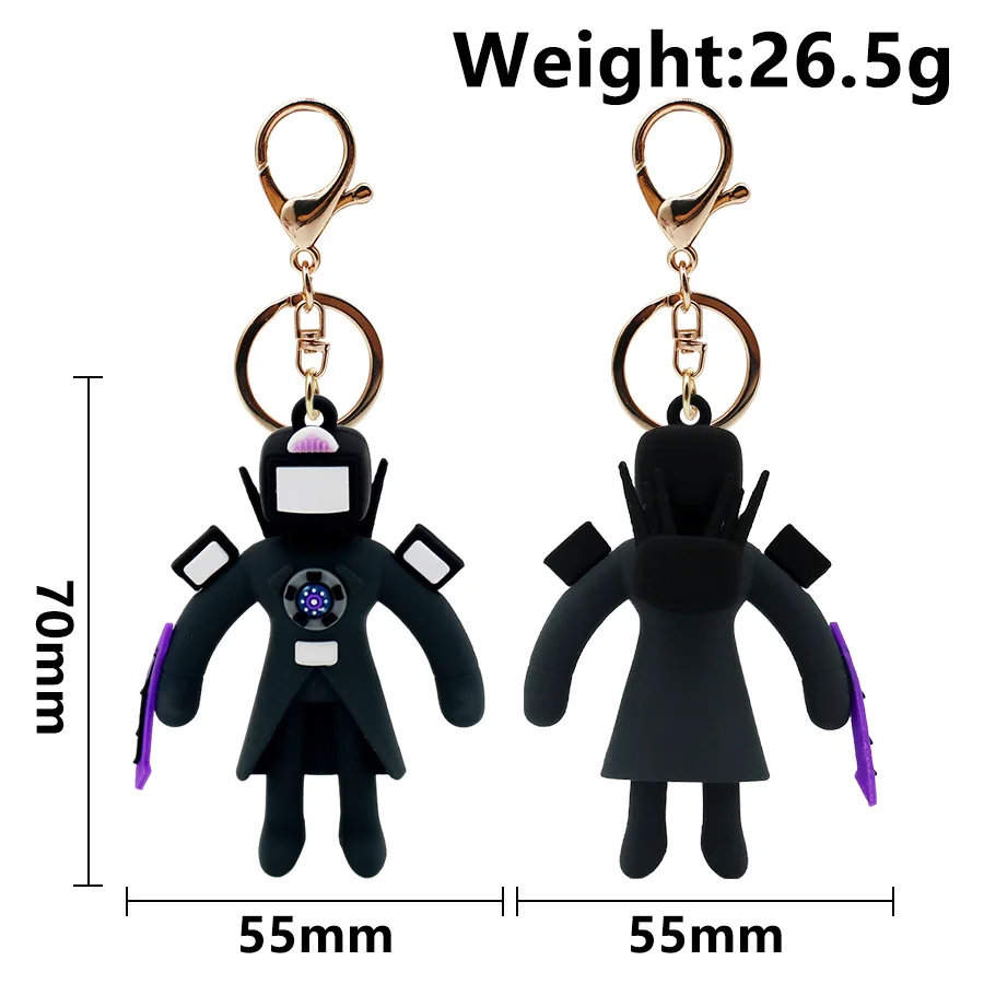 Skibidi Toilet Titan Speakman Keychain Cameraman Tv Man titan Clock Man Titan Drillman Backpack Decor Doll Pendant Decor Gifts