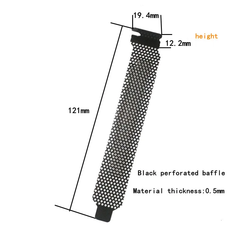 1pcs/5pcs/10pcs 12mm PCI slot cover Dust-proof net baffle Cooling dust-proof net ventilation Computer case black