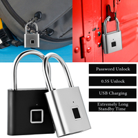Portable Biometric Padlock Intelligent Fingerprint Unlock Outdoor Waterproof and Rust-Resistant Electronic Anti-Theft Lock