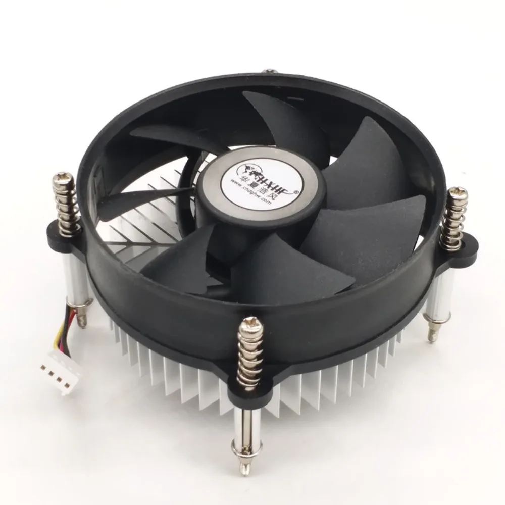 Ventilador de refrigeración para CPU LGA 775, núcleo de cobre, conector PWM de 4 pines, disipador térmico de aluminio, radiador de refrigeración para PC de escritorio para zócalo Intel LGA775