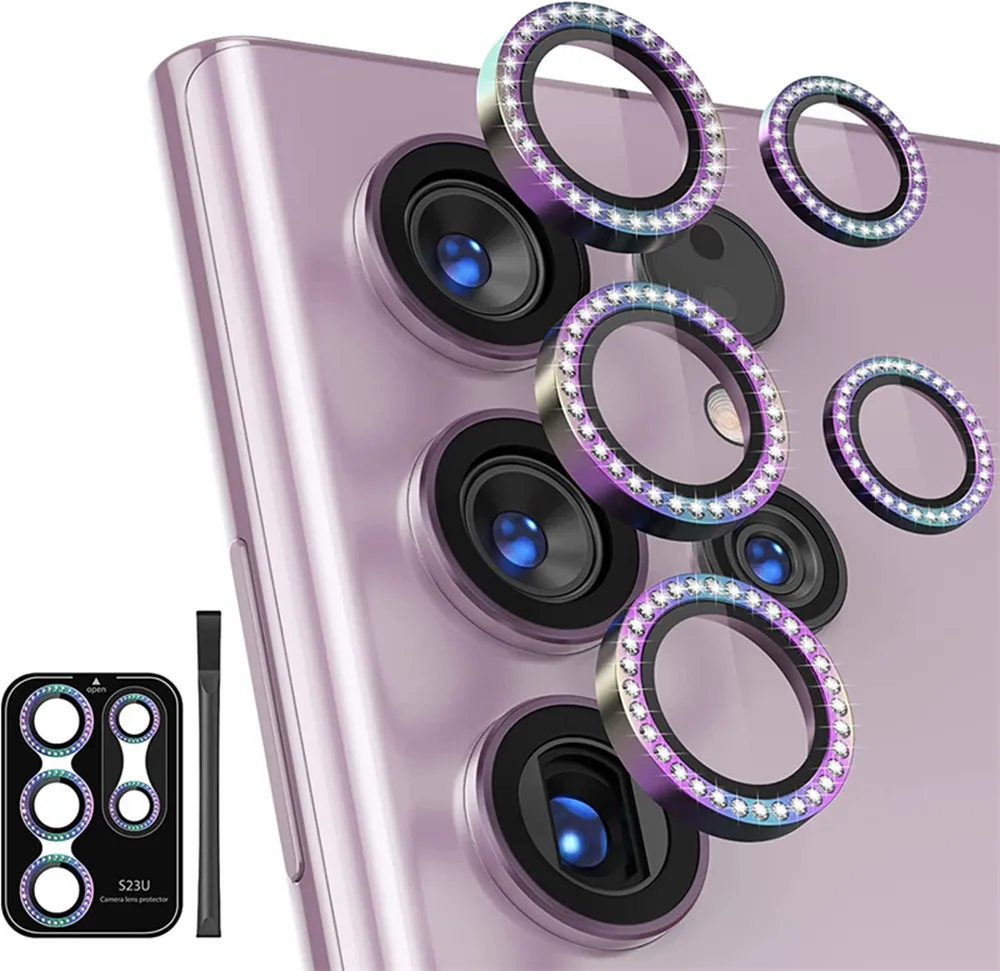 Suitable For Samsung Galaxy S25Ultra S23 S24 Ultra S24 Plus S22Ultra Diamond Shiny Colorful Mobile Phone Lens Protective Film