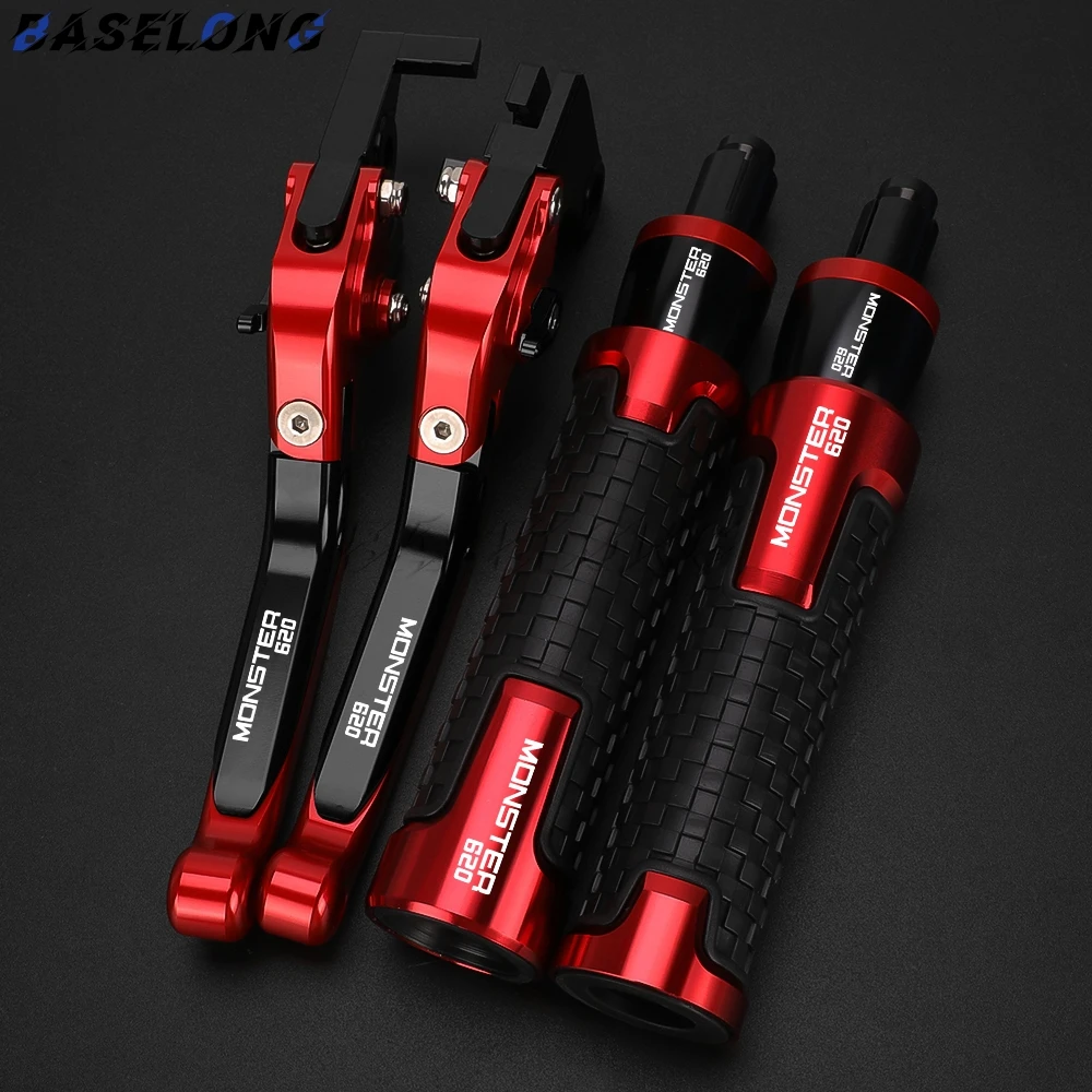 

For DUCATI 620MONSTER 620 MONSTER 2003 2004 2005 2006 Motorcycle CNC Adjustable Clutch Brake Levers Handle Bar End Grips Caps