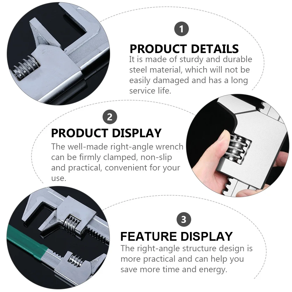 

1Pcs Metric F Type Wrench Right Angle Steel Spanner for Plumbing Maintenance Heavy Duty Non Slip Oil Proof Ratcheting Hand Tool