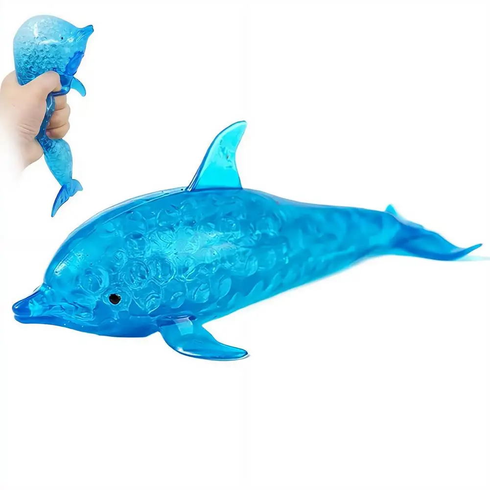 Dolphin Shark Stress-Relieving Toy Fidget Toy Stretchy Anxiety Relief Hand Therapy Sensory Gift for Adults Kids Party Gift