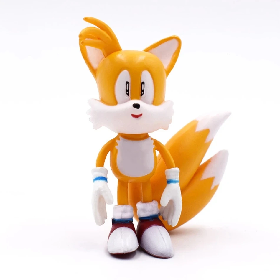 

6pcs Set Hedgehog Toy Cute Sonic PVC Character Toy Hedgehog Shadow Tail Figure Model Dolls Children Animal Toy Birthday Gift