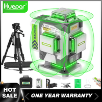 Huepar 4D 16 Lines Laser Level with Tripod ±2mm High Accuracy Green Beam Self-leveling Cross Line  Laser 8000mAh Li-ion Battery
