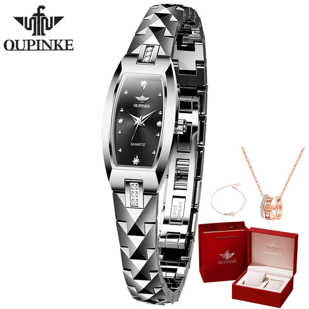 OUPINKE Automatic Women Watch Swiss Imported Movement Tungsten Steel Waterproof Sapphire Mirror Luxury Elegant Watch for Ladies