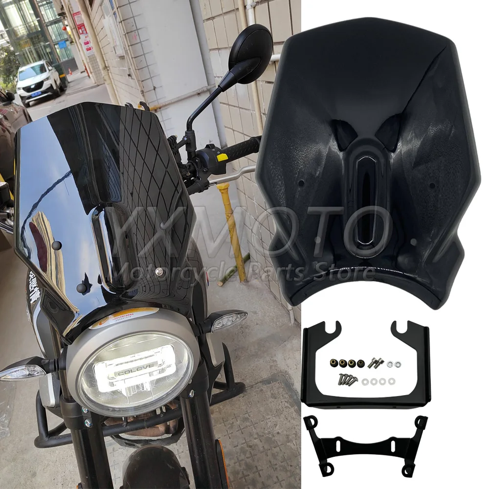 

Motorcycle Accessories Windshield With Bracket Screw Fairing fit for Colove 500F ZF500F ZF 500 F ZF 500F 400F ZF400F