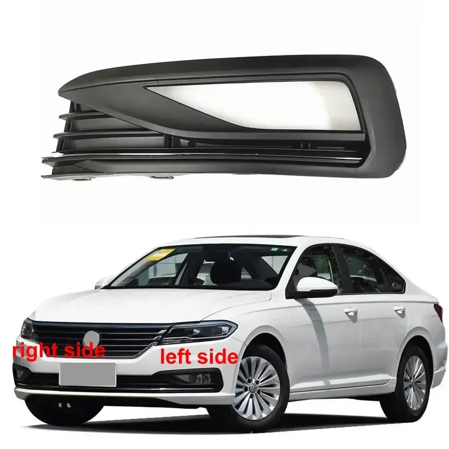 For VW Lavida Plus 2018 2019 2020 2021 Car Accessories Fog Light Cover Front Lower Bumper Vent Grille Fogs Lamp Frame with Hole