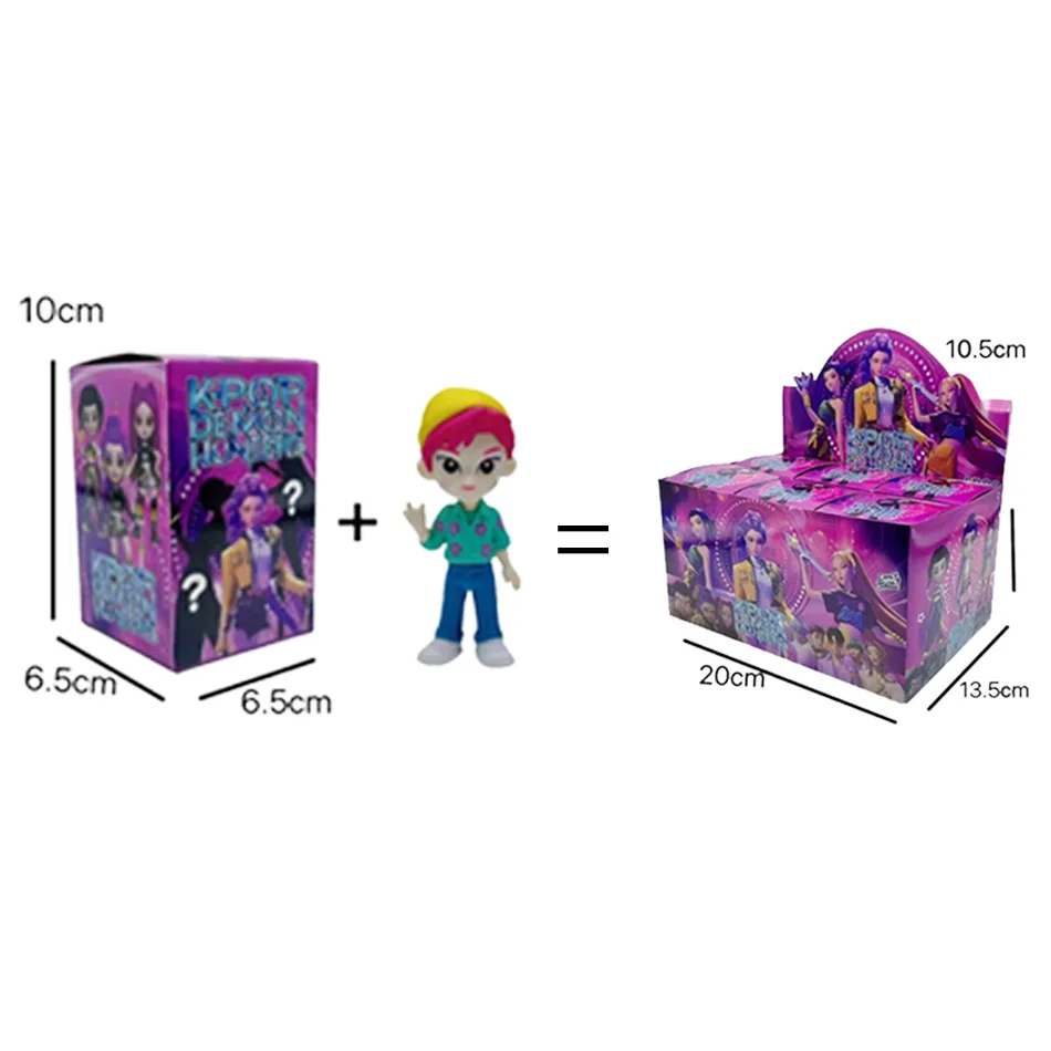 6pcs Kpop Devil Hunter Actiefiguren Set Blind Box Demontage Fun Tiger Rumi Mira Zoey Sussy Collectible Kid Kerstcadeaus