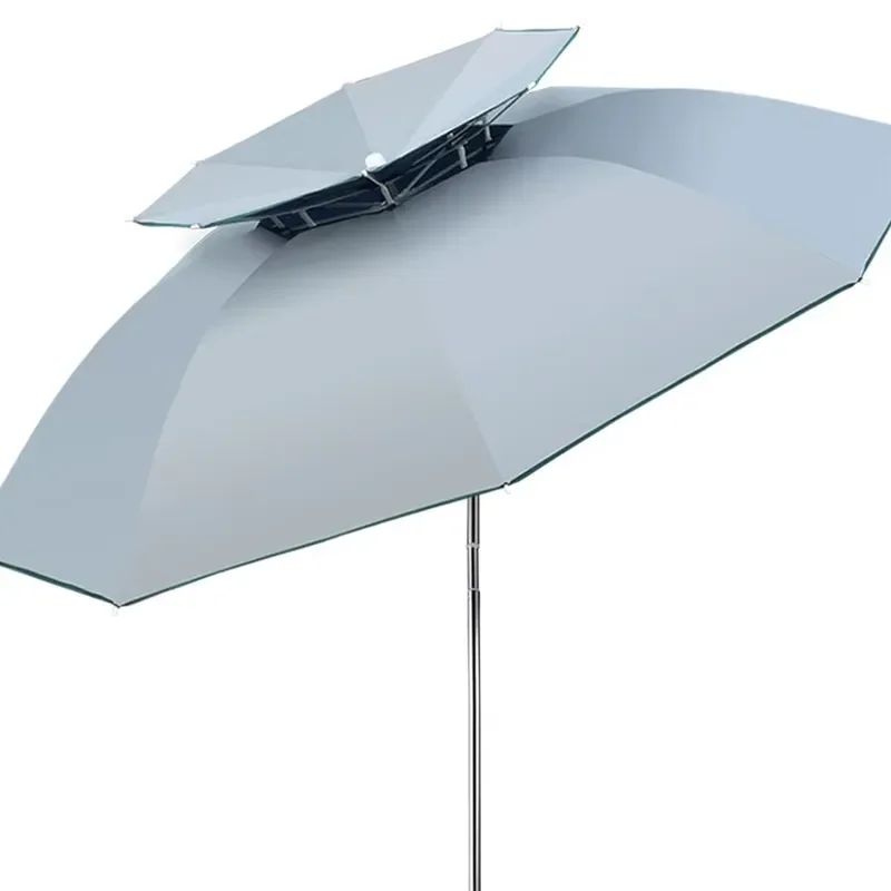 Stainless Steel Fishing Umbrella Universal 2.4m Vinyl Sunshade Rainproof Windproof Outdoor