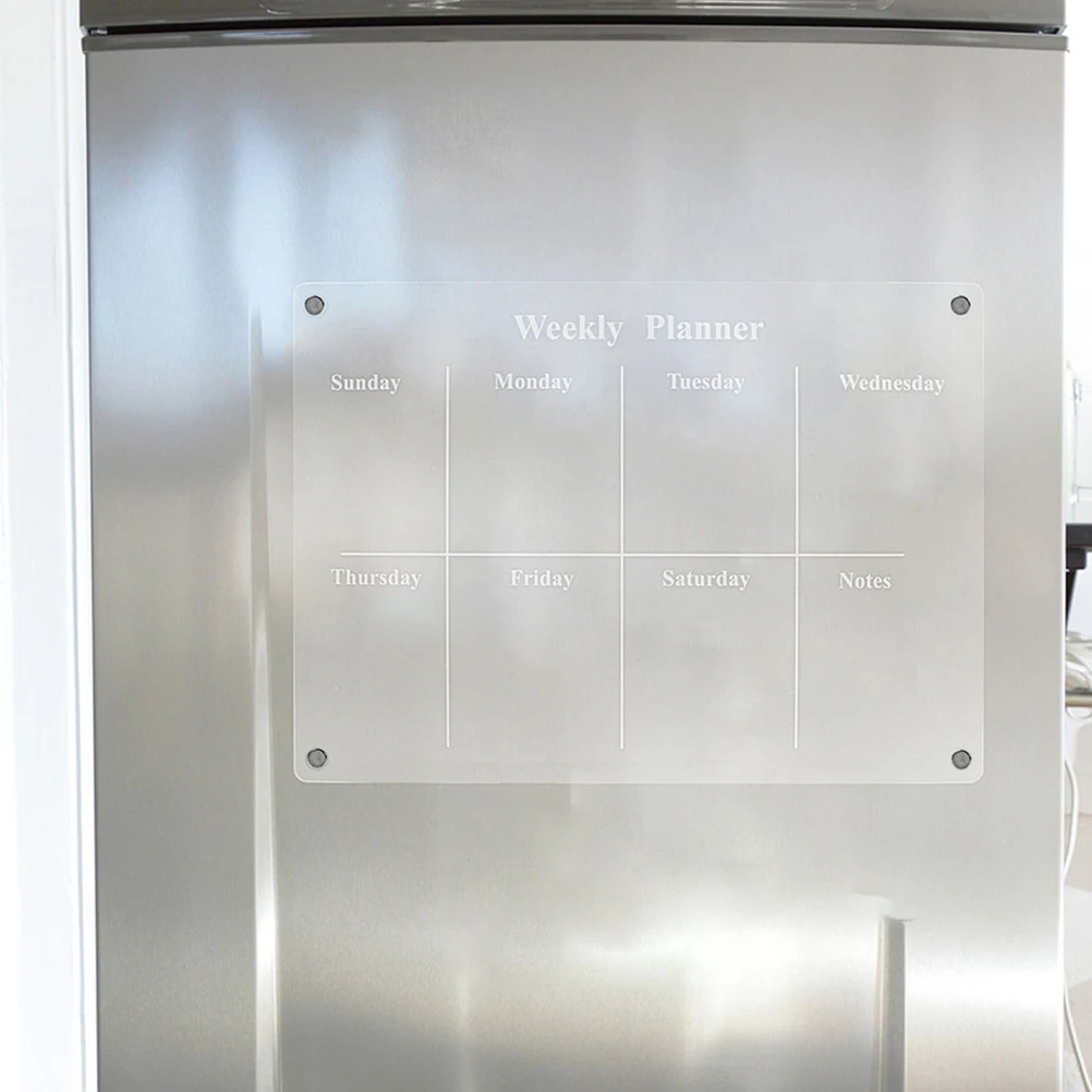 

Magnetic Note Acrylic Dry Erase Fridge Dry Erase Board For Fridge Magnetic Planner Kitchen Supplies Clear Writing Reusable