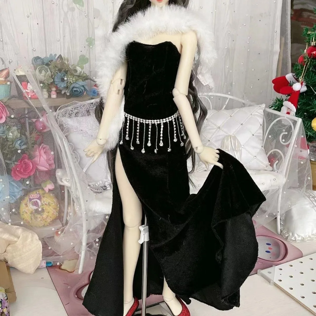 Doll clothes 1/3 Yeluoli Debisheng dress 1/4 BJD MSD skirt free shipping