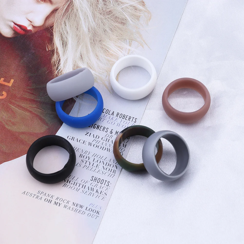 

4pcs Silicone Couple Rings Durable Flexible Non-Toxic For Sports Outdoor Workouts Gym Swimming Hiking Mens