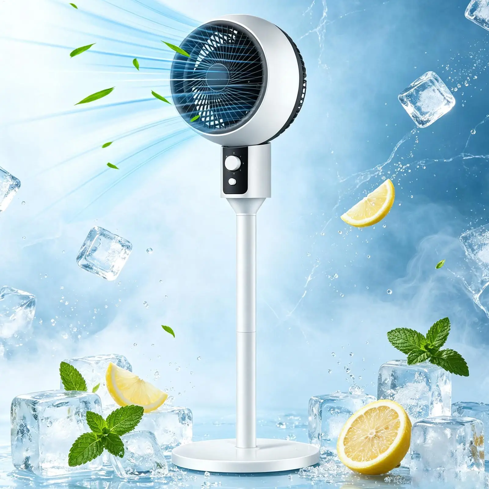 Bedroom Silent Floor Fan Standing Fan 3-Speed Quiet Airflow Tower Slim Oscillating Fan Multi-Angle Desk Cooler Fan Pedestal Fan