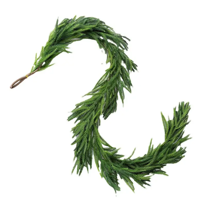 270cm Christmas Norfolk Pine Garland Rtificial Faux Greenery Garland For Christmas Table Pine Garland Christmas Wall Home Decor