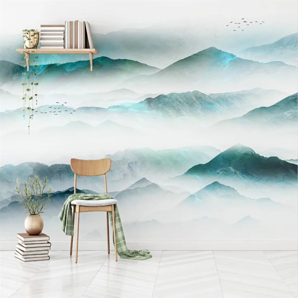 

Custom cloudy landscape bird wallpaper mural home decoration wall painting TV background 3d wallpapers papel de parede stickers